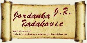 Jordanka Radaković vizit kartica